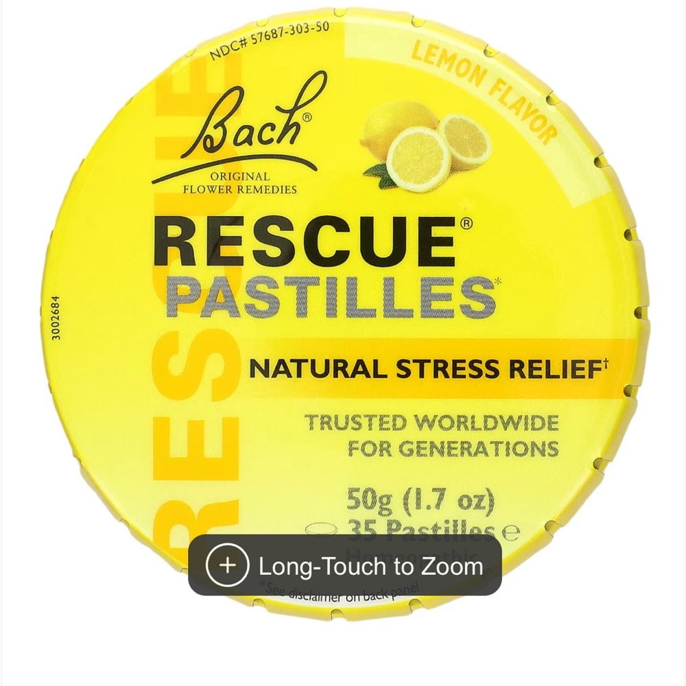 NEW Bach
Rescue Pastilles, Natural Stress Relief, Lemon